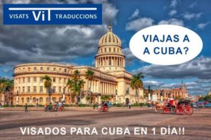Publicidad de Vuisados para viajar a Cuba